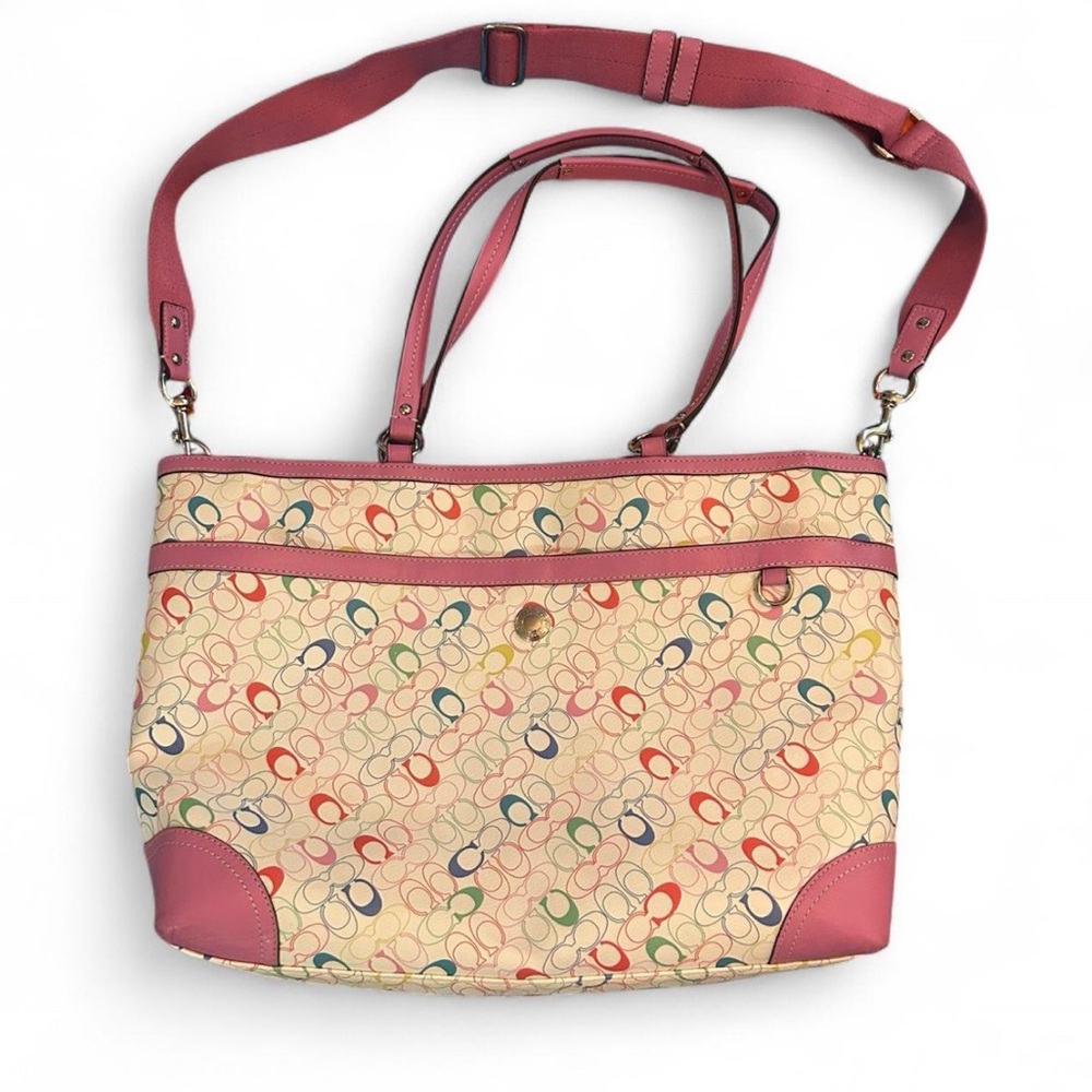 Stylish Pink and Multicolor Women's Bag